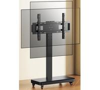 Mobile TV Cart on Wheels - Portable Floor TV Stand Holds, for 26-70 Inch LED Flat Sn, Up to 100kg, Horizontal and Vertical Sn Fixed