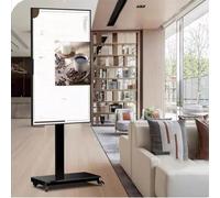 Mobile TV Cart On Wheels - Portable Floor TV Stand Holds, for 32-75 Inch LED Flat Screen, Height Adjustable Mobile TV Cart, Horizontal and Vertical Screen Fixed, Up to 80kg(32-55in tv)