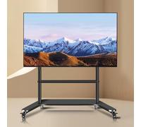 Mobile TV Cart Rolling Stand for 42-90 Inch TVs Adjustable Height Universal TV Bracket with Lockable Wheels Perfect for Home Office Events & Presentations