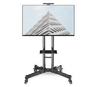 Mobile TV Cart Rolling TV Stand for 32-70" TVs Adjustable Height Display Stand with Wheels Universal Floor TV Hanger Sturdy and Portable TV Stand for Home & Office