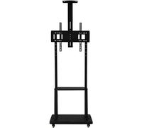 Mobile TV Cart Rolling TV Stand with Vertical Rotation Adjustable Height Perfect for Teaching All-in-One Machine Floor Stand for Home & Office Use