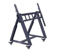 Mobile TV Cart Stand for 32-85 Inch TVs - Heavy Duty Rolling Mount with Adjustable Viewing Angle 20°-50°, Low Profile Floor Monitor Cart, Supports Up to 132lbs