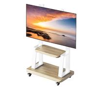 Mobile TV Cart with Lockable Wheels, Universal Stand for 50-100 Inch TVs, Portable Swivel Floor Mount with 1080 lbs Capacity, Perfect for Home & Office Use