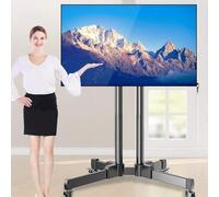 Mobile TV Cart with Wheels Adjustable Rolling Stand for Commercial Displays Universal TV Floor Stand for 32-70 inch Screens Durable & Portable TV Mount
