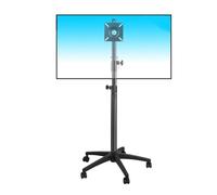 Mobile TV Cart with Wheels for 14-32" TVs Adjustable Height Rolling Stand ±15° Angle Tilt Supports Up to 33lbs Easy-Move Floor Mount for Home and Office Use