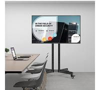 Mobile TV Cart With Wheels For 32-75 Inch TVs Height Adjustable Portable Floor Stand Holds Up To