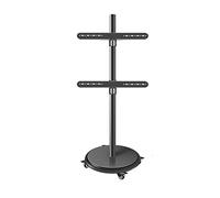 Mobile TV Cart with Wheels for 37-75" TVs Height Adjustable Rolling Stand with 360° Rotation VESA 600x600mm Compatible Perfect for Home & Office Use