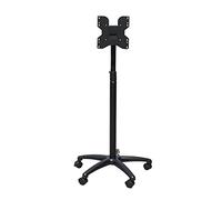 Mobile Tv Cart with Wheels Rolling Tv Stand with Tilt Mount/Locking Wheels for 14-37 Inch Flat Screen/Curved Tvs Up to 20Kg/44Lbs Height Adjustable