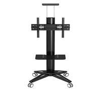 Mobile TV Cart with Wheels Rolling Universal TV Stand for 32"-70" Plasma LED LCD OLED & Curved TVs - Adjustable Height Sturdy and Portable TV Stand