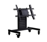 Mobile TV Cart with Wheels - Universal Stand for 32-65 Inch LED & Plasma TVs - Adjustable Height, Sturdy Rolling Display Mount - Easy to Move Flat Screen TV Stand