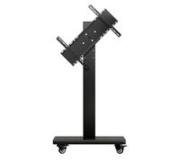 Mobile TV Lift Stand Cart on Wheels,Portable Screen Fixed Horizontal and Vertical Floor Holds, for 40-75" LED Flat