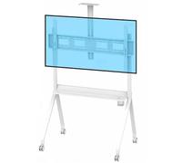 Mobile TV Rack with Lockable Wheels, Adjustable Height for Home, Office, Classroom Use