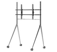 Mobile TV Stand, ±13° Tilt Adjustment, 5 Height Settings, Rolling TV Cart