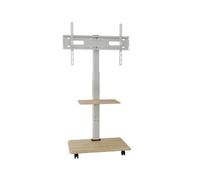 Mobile TV Stand, Adjustable for 32-75 Inch TVs, Vertical Design, Replacement Parts, Sturdy Rolling Base, Easy Assembly, Perfect for Home or Office Use