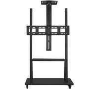 Mobile TV Stand Cart - Rolling All-in-One TV Cart for 32-65 Inch Screens Holds Up to 45.5kg Adjustable Height Easy Mobility Perfect for Home or Office Use.