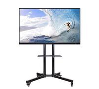 Mobile TV Stand Cart with Locking Wheels Adjustable Media Shelf for 32-65 Inch TVs Height 1.35m Supports 45kg Office/Workspace Trolley Versatile TV Mount Solution