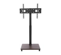 Mobile TV Stand on Wheels for 26-75in Flat Curved TVs, Height Adjustment Rolling TV Cart Max VESA 400x600mm, Max. Load 40kg, Rotation Angle: ±30° (Black)
