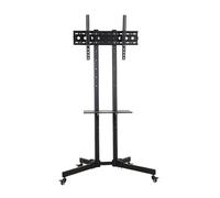 Mobile TV Stand on Wheels for 32-65 Inch Tvs, Portable TV Stand, Height Adjustable Rolling TV Trolley, Holds 50/65 KG TV Screens for Home A,32~65inch