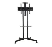 Mobile TV Stand on Wheels for 32-65 Inch Tvs, Portable TV Stand, Height Adjustable Rolling TV Trolley, Holds 50/65 KG TV Screens for Home A,32~65inch