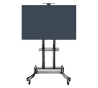 Mobile TV Stand on Wheels, Mobile TV Cart, Mobile TV Cart Universal Flat Screen Rolling TV Stand Trolley Console Stand for LED LCD Plasma Flat Panels On Wheels