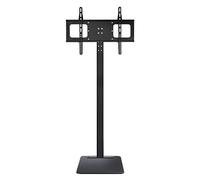 Mobile TV Stand with Hidden Floor Base Floor-Standing LCD Monitor Cart Universal TV Hanger Anti-Knock Arc Design for Enhanced Stability and Mobility