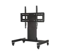 Mobile TV Stand with Lockable Wheels Adjustable for 32-65 Inch Screens Rotating Mount Heavy-Duty Trolley Cart for Home or Office Use