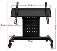 Mobile TV Stand with Wheels - Adjustable Trolley Mount for 42-85 Inch LCD/Flat Screen - Portable Floor Display Rack for Conference & Events - Sturdy & Stylish Design