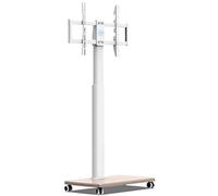 Mobile TV Stand with Wheels for 37-75 Inch TVs, Portable Floor Mount, Holds Up to 40kg, Adjustable Height, Rolling TV Cart for Easy Movement and Viewing