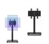Mobile TV Stand with Wheels - Heavy Duty Floor Support for 32-65 Inch Screens, Adjustable for Horizontal and Vertical Viewing, Easy Relocation Solution
