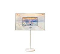 Mobile TV Stand with Wheels, Rolling TV Cart for 10-46 Inch OLED and LED Monitors, Adjustable Height Rolling TV Stand for 10-32 Inch Televisions