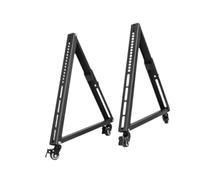 Mobile TV Stand with Wheels Triangular Rolling Floor Stand for LED LCD Flat Screen Monitors SpaceSaving & Sturdy Design Adjustable Height 32 to 55 inches 2 Pack