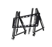 Mobile TV Stand with Wheels Triangular Rolling Floor Stand for LED LCD Flat Screen Monitors SpaceSaving Stable Design Height Adjustable 3265 inches 2 Pack