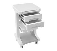 Mobile Utility Cart with Wheels, 3-Tier 2-Drawer Design for Storage and Transport, Ideal for Medical, Dental, Beauty, and Laboratory