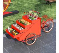 Mobile Vending Cart, Tricycle Food Kiosk, Ice Cream Wagon, Snack Car for Weddings and Events