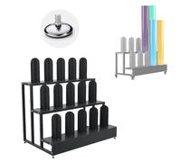 Mobile Vinyl Storage Cart 3-Tier Rolling nizer with 15 Heavy-Duty Wheels Durable Floor Stand for Plans Wallpaper & PVC Film Multi-Purpose Utility Rack