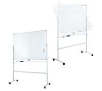 Mobile Whiteboard Magnetic White Board - Double Sided Rolling Whiteboard 126x90CM - Large Reversible Dry Erase Board Easel Standing Boards on Wheels with Stand