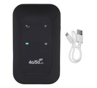 Mobile WiFi Hotspot, 4G LTE Portable WiFi Router 300Mbps with SIM Card Slot, Support 10 Devices, for Campers, Motorhomes and Travels Black