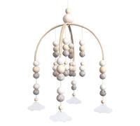 Mobile Wind Chime Wooden Bell for Infant Hanging Decor Newborn Gift Cloud