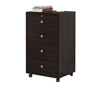 Mobile Wooden File Cabinet for Office - Lockable Storage nizer with Drawers - Low Floor Cabinet for A3/A1 Files - Filing Solution for Efficient Workspace