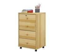 Mobile Wooden File Cabinet - Low Storage nizer with Locking Drawers for Office & Home - Multi-Functional Activity & Data Storage Solution - & Stylish Design