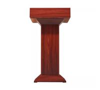 Mobile Wooden Podium Stand with Storage Adjustable Lectern for Churches Classrooms Conferences - Professional Hostess Stand for Presentations & Lectures