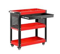 Mobile Workbench with Drawer & Tool Cart for Garage Repairs, Auto Workshop Utility Cart, Heavy-Duty Rolling Tool Storage, Ideal for Mechanics & DIY Projects
