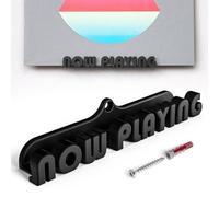 Mobilefox Vinyl Record Wall Mount Now Playing, Suitable for LP Disc Vinyl Holder, Black