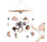 Mobiles for Nursery Moon Star Decorative Bends Star Mane Mane Mobile Mobile Wind Chime Decoration Childhood Wooden Bed Wooden Bed for Bed Slingst