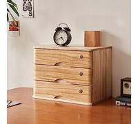 Mobiletto da scrivania in legno massello con 3 ripiani e serratura ideale per archiviazione sicura di documenti e dati perfetto per ufficio e casa.