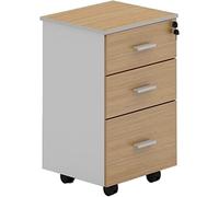 Mobiletto Vertical Document nizer with 3 Lockable Drawers Under Desk Storage for Office Letter Cabinet Secure Filing Solution for Home & Work