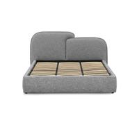 Mobili Fiver, King size bed with storage Olivia 180x200 cm, Gray Melange