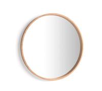 Mobili Fiver, Olivia Round Mirror, 82 cm diameter, Rustic Oak, Made In Italy