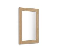 Mobili Fiver, Rachele Rectangular Mirror 90x60 cm, Light Oak, Made In Italy