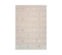 Mobili Fiver, Rectangular rug Teseo 200x290 cm, Cream with checkered pattern